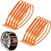 Generico Catene Da Neve Auto, 10PCS Catene Neve Antiscivolo Auto, Regolabili Antiscivolo Catenes Neves Cerchi Autos Catenes, Riutilizzabile Emergenze Invernali Fascette Fermacavi Per Neves, Per Camion SUV