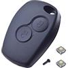 ANGOFIZ Cover per chiave telecomando compatibile con Dacia Duster, Dacia Sandero,Sandero Stepway, Lodgy, Logan, Dokker con 2 pulsanti interruttore