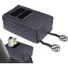 Generic Bracciolo per auto - Bracciolo per sedile da 35,5 cm, scatola in schiuma di pelle, cuscino per sedile posteriore con portabicchieri per SUV e camion, aggiunge comfort e stoccaggio, ideale per viaggi