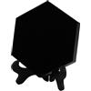 UGZDEA Specchio in ossidiana nera, esagono Ossidiana nera - strumenti divinatori, decorativi per la meditazione Con supporto (10cm)