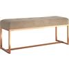 vidaXL Panca Beige 110x36x45 cm in Velluto