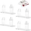 Wenfubrixa 2 piccoli supporti per ventagli cinesi, base in acrilico, supporto per ventaglio giapponese trasparente, supporto decorativo per espositore, base per scaffale per negozio (4 pezzi)