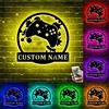 CUIGOI Segno Neon da Gioco Personalizzato LED Gamer Segno in Metallo da Parete Lampada con Nome Personalizzato Luci da Notte per Gamer con 7 Colori Decorazione per la Casa Segno Gamer per Camera da Gioco da