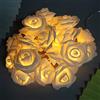 Yinhing Stringa di Fiori, 3 Metri 20 LED Luci di Stringa di Fiori Artificiali con USB, Lucine Rosa per San Valentino, Matrimonio, Stanza, Giardino, Decorazione per Feste di Natale(Rosa Bianca Calda-USB)