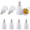 GZGXKJ 8 Pezzi E14 a E27 Socket Converter Portalampada a Vite Adattatore E14 E27 per Lampadina a LED Lampadina a Incandescenza Lampade Alogene e Lampade CFL