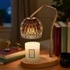 WYghyronic Lampada Scaldacandele con Timer e 4 Livelli di Luminosità, Scaldacandele Elettrico per Candele in Vaso, Decorazione per la Casa, Nero, Include 2 Lampadine, Regalo Perfetto (Marrone)