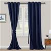XWZO Tende Opache Tende Oscuranti con Occhielli 2 Pezzi Tende con Raccoglitore Impermeabili per Camera da Letto, Soggiorno, Ufficio, 290x140 cm, Blu
