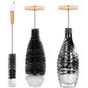 jiuzcare Spazzola Bottiglia Set Pulisci Borraccia Spazzola Di Pulizia Bottiglia Spazzola Manico Lungo Spazzole Per Pulire Spazzolino Per Bottiglie Pulisci Scovolino Borraccia Di Bottiglia, 3PCS