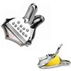 SZETOSY Spremi Slice Set 4 Pezzi - Goodchanceuk Acciaio Inox spremiagrumi Manuale per Orange Lime Citrus Handheld Lemon Wedge, Argento, 12.5 x 6.5 cm