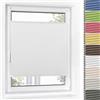 Jalousiescout Klemmfix Tende Plissettate a Nido d'Ape Senza Foratura, 35x160cm, bianco, Termiche Oscuranti, Protezione Sole/Privacy/Calore per Finestre e Porte