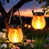 Blakapoo 2 Pezzi Luci Solari da Giardino Effetto Fiamma 22 LED, Torce Solari da Esterno Impermeabili IP65 con Danza Fiamma Realistica, Illuminazione Solare Automatica Dusk to Dawn per Patio Vialetto Prato