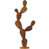 SIGNES GRIMALT Statua di Cactus in metallo su Base, Grande Altezza 108 cm e Effetto arrugginito ambrato, 102 x 44 x 21 cm