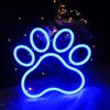 DAKABUKA Insegna al neon con impronta di zampa di cane e gatto, dimmerabile, luce al neon per negozio di animali domestici, clinica, camera da letto, decorazione da parete, alimentata tramite USB