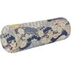 Amooorous Cuscino tradizionale giapponese Ukiyo-e con fiore blu, cuscino rotondo per dormire, cuscino cilindrico per dormire, supporto per il collo dell'auto