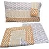 HOME ZEN HOUSEHOLD LINEN Set Lenzuola in Flanella di Cotone, 75% Cotone 25% Poliestere, Caldo e Soffice, art fiamma cotone flanellato morbido (GEOMETRICO ARANCIO, MATRIMONIALE)
