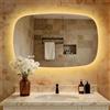 S'AFIELINA Specchio da Bagno LED 600x950x25mm(AxLxP), con Interruttore Touch, Antifog, 3 Colori Regolabili, Memoria, IP44, Risparmio Energetico, Installazione Orizzontale/Verticale