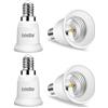EXTRASTAR 4-Pack E14 a E27 Socket Converter Socket Adapter Adattatore di base per lampada di alta qualità per lampadine a LED e lampadine a incandescenza e lampadine CFL