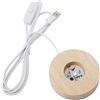 Joyzan Rotond Base Luminosa in Legno, Basi Luminose a LED Base Colorata da Scrivania Visualizzazione Supporto Espositiva Lampada Decorativa Alimentata Tramite USB per Gioielli Vetro Acrilico Cristallo
