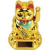 Fdit Gatto Fortunato Cinese, Sculture a Forma di Gatto della Fortuna Ad Energia Solare Ricchezza Gatti di Accoglienza Che Agitano Il Braccio per L'Esposizione dei Negozi di Casa (d'oro)