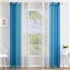 MIULEE Tende Voile in Poliestere Trasparenti Occhielli Sfumato per Soggiorno Camera da Letto Bagno Cucina Camera da Bambino Tenda Finestra Balcone Casa con 2 Pannelli 140 * 145cm Blu profondo