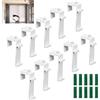 Domicubes 10 Pezzi Supporti a Morsetto Per Doppio, Supporto Adesivo Per Tenda A Rullo Da Serrare E Incollare Senza Forare, Ideali Come Accessori O Ricambi Per Appendere, Fissare a Finestre in PVC O Legno, Ante