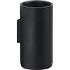 ZONE DENMARK Rim - Bicchiere per spazzolino da denti, da parete, diametro 7 x 13,6 cm, colore: Nero