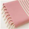 SACAR Telo Mare Fouta Matrimoniale 210x240 cm - 100% Cotone Assorbente e Leggero - Ideale per Spiaggia, Piscina, Fiume, Campeggio e Casa (PINK)