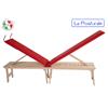 La Posturale Panca in legno La Posturale standard con gambe colore rosso