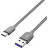 nevox cavo USB TC-1480 nylon 2m grigio argento