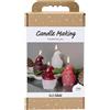 Creativ Company Set hobby per la creazione di candele, Babbo Natale, trasparente opaco, rosso, 1 confezione