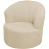 Generic Copripoltrona Rotondo Girevole - Fodera Estensibile per Poltrona Club, Copertura Elastica per Poltrona Tonda, Copripoltrona Lavabile in Tessuto Jacquard per Soggiorno(Beige,1PC)
