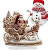 Duroecsain Ornamento di Natale per Ufficio e Tavolo - Decorazioni in Acrilico con Babbo Natale e Renna | multifunzionali per Atmosfera per Camera da, Soggiorno, Giardino