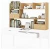GTYMTTX Libreria da Scrivania Salvaspazio Scaffale in Legno Moderno, Mini Libreria da Tavolo con Cassetti Chiusi, Mensole da Scrivania per Cameretta e Studio 60/80x17x80cm(Size:80x17x80CM)