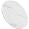 WHAMVOX Piano del Tavolo Rotondo in Marmo Bianco 40 CM Spessore 1,6 CM per Tavolino da Caffè Piccolo Interno ed Esterno, Superficie Resistente e Facile da Pulire, Sostituzione Compatta per