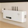 Nordivo Scatola Porta Router WiFi da Parete, Copri Router Wireless, Gestione Cavi, Mensola per Parete, Armadietto Router per Casa, Ufficio, Soggiorno(White,L60*20cm//15.7 * 7.8in)