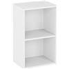 Vida Designs Oxford, Libreria a cubi a 2 ripiani, in legno, per esporre e conservare, per ufficio e soggiorno, bianco