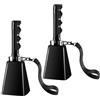 Junhonze 2 Pezzi Campana Da Mucca In Acciaio - Grandi Campanelli Da Tifo - Cowbell Con Manico, Con Cinturino Da 17 Cm, Adatto Per Partite Di Calcio, Eventi Sportivi, Fattorie E Feste