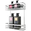 Metaltex serie VIva! - Mensola rettangolare 2 ripiani per bagno - (404814)