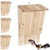 Relaxdays Set di 4 Casette per Pipistrelli, Impermeabili, Legno di Abete, rifugio, HxLxP: 34 x 22,5