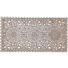 DRW Set di 3 testiere per letto, motivo mandala, naturale, 135/140/150 cm, 160 x 5 x 80 cm