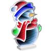 Idena 30552 - Specchio LED Infinity Father Christmas, circa 35 x 8 x 45 cm, lampada decorativa con 246 LED SMD ed effetto 3D, decorazione natalizia per interni, con alimentatore e cavo da 3 m