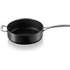 Le Creuset Padella Sauté in Alluminio Antiaderente, Ø 28 cm, PFOA Free, per Tutte Le fonti di Calore, induzione incl,Nero