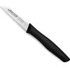 Arcos Coltello per Sbucciare in Acciaio Inossidabile Nitrum, Ideale per Frutta e Verdura, Manico Ergonomico in Polipropilene, Lama da 80 mm, Nero, Serie Nova