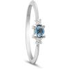 LUXURY MILANO Anello iride oro 9kt e acquamarina