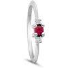 LUXURY MILANO Anello iride oro 9kt e rubino