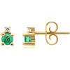 LUXURY MILANO Orecchini iride oro 9kt e smeraldo
