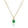 LUXURY MILANO Collana iride oro 9kt e smeraldo