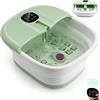 RELAX4LIFE Pediluvio Massaggiatore Piedi con Bolle di Vibrazione e Rulli, Idromassaggio Piedi con 3 Temperature Regolabili e Timer 20-60 Min, Perfetto per Sollievo dallo Stress (Verde)