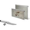 Lacoplast LACOGREEN Bordura in Acciaio CORTEN ALTEZZA 100 MM , CONFEZIONE COMPOSTA DA 5 BARRE DA 2000mm- CON 5 PIASTRINE DI GIUNZIONE- 10 PICCHETTI+ TUBO INFISSORE PER PICCHETTI