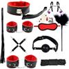 Generic 10 Pezzi Set Di Pelle Yoga E Fitness Per Coppie - Kit Di Esercizi Domestici Per Fiducia, Forza E Flessibilità (Rosso)